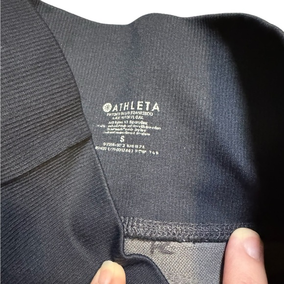 🖤 Athleta Flurry Colorblock Base Layer Leggings 🩶 Black Gray Small ✨ - Picture 3 of 4